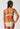 Back view of a women model wearing SK dune flowers cotton Padded triangle bra