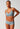 Front view of a women model wearing SK sterling blue cotton Soft bra remov. pads