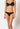 Front view of a women model wearing SK black cotton Bikini briefs 2 pack